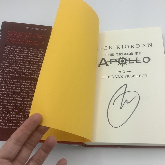 Trials Of Apollo, The Dark Prophecy Signed Copy (Rick Riordan) First Edition - Picture 1 of 4